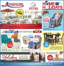 Catalogue American Furniture Warehouse - Holidays Ad 2019 from 12/04/2019