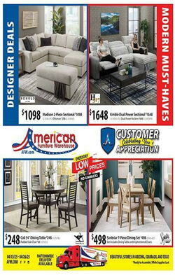 Catalogue American Furniture Warehouse from 08/16/2026