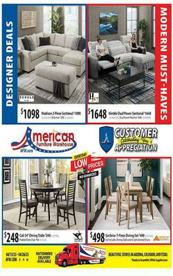 Catalogue American Furniture Warehouse from 08/30/2026