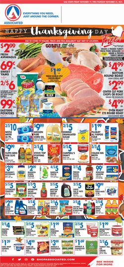 Catalogue Associated Supermarkets THANKSGIVING 2021 from 11/19/2021