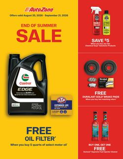 Catalogue Autozone from 08/25/2026