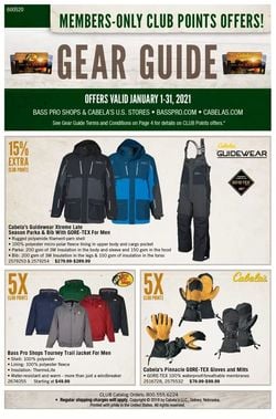 Catalogue Bass Pro Gear Guide from 01/01/2021