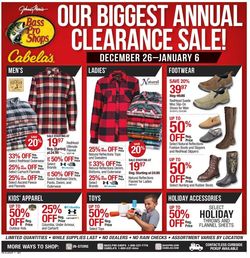 Catalogue Bass Pro Annual Clearance Sale!  from 12/26/2020