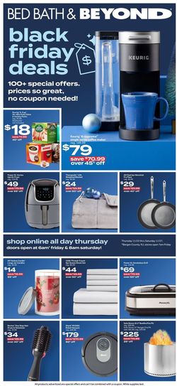Catalogue Bed Bath and Beyond BLACK FRIDAY AD 2021 from 11/25/2021