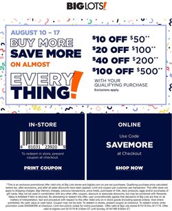 Catalogue Big Lots from 08/10/2019