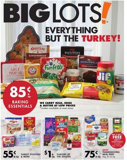 Catalogue Big Lots - Thanksgiving Ad 2019 from 11/16/2019