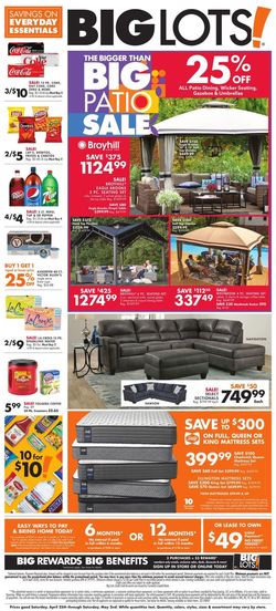 Catalogue Big Lots from 04/25/2020