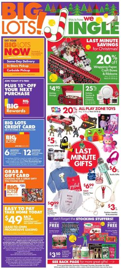 Catalogue Big Lots from 12/19/2020
