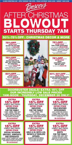 Catalogue Boscov's - After Christmas Sale 2019 from 12/26/2019