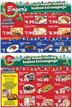 Catalogue Boyer's Food Markets HOLIDAY 2021 from 12/19/2021