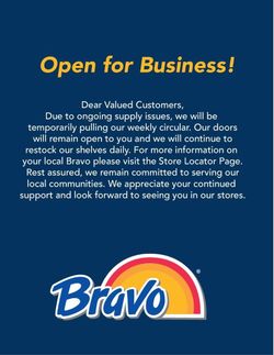 Catalogue Bravo Supermarkets from 10/16/2020