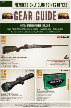 Catalogue Cabela's from 11/01/2019