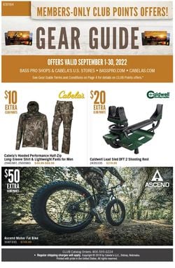 Catalogue Cabela's from 09/01/2022