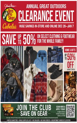 Catalogue Cabela's from 12/26/2025