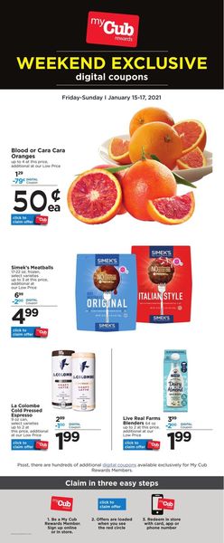 Catalogue Cub Foods Weekend Exclusive 2021 from 01/15/2021