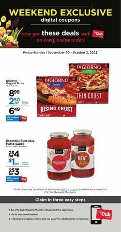 Catalogue Cub Foods from 09/30/2022