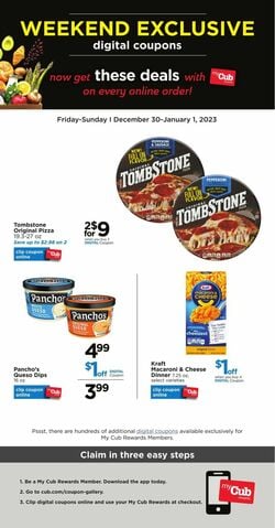 Catalogue Cub Foods from 12/30/2022