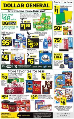 Catalogue Dollar General from 07/28/2019