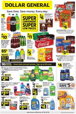 Catalogue Dollar General from 09/13/2020