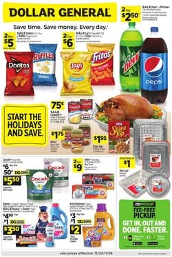 Catalogue Dollar General Black Friday 2020 from 11/22/2020