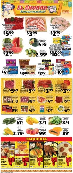 Catalogue El Ahorro Supermarket from 06/30/2021