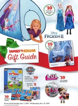 Catalogue Family Dollar from 12/01/2019