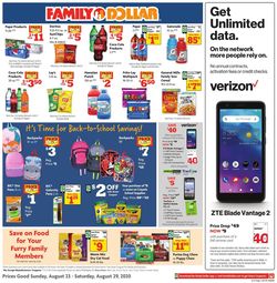 Catalogue Family Dollar from 08/23/2020