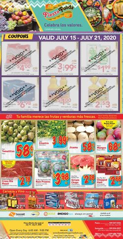 Catalogue Fiesta Foods SuperMarkets from 07/15/2020