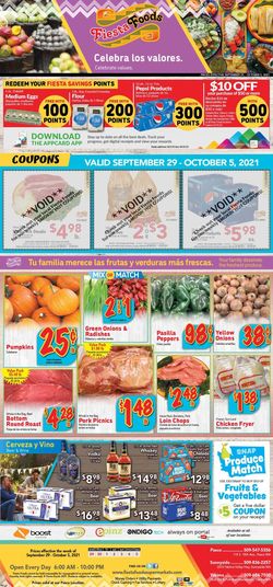 Catalogue Fiesta Foods SuperMarkets from 09/29/2021