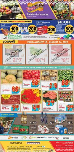 Catalogue Fiesta Foods SuperMarkets from 08/10/2022