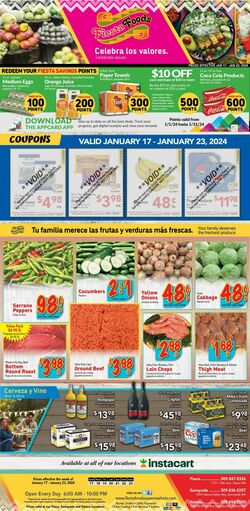Catalogue Fiesta Foods SuperMarkets from 01/17/2024