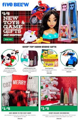 Catalogue Five Below Holiday 2020 from 11/18/2020