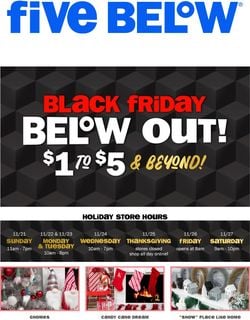Catalogue Five Below BLACK FRIDAY 2021 from 11/19/2021