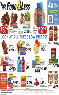 Catalogue Food 4 Less from 04/15/2026