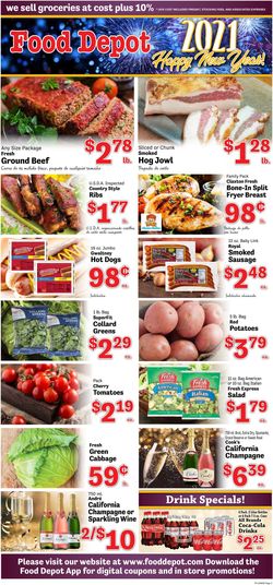 Catalogue Food Depot New Year's Ad  from 12/28/2020