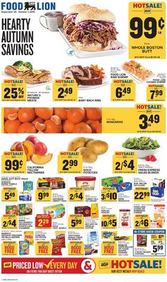 Catalogue Food Lion from 09/25/2019