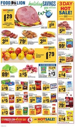 Catalogue Food Lion - Holidays Ad 2019 from 12/11/2019