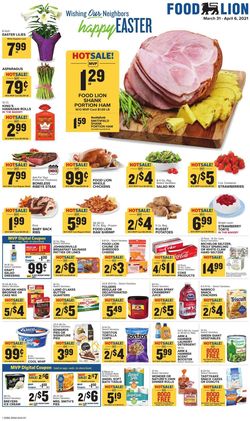 Catalogue Food Lion Easter 2021 ad from 03/31/2021