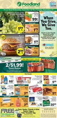 Catalogue Foodland from 09/18/2019