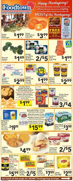 Catalogue Foodtown - Thanksgiving Ad 2020 from 11/20/2020