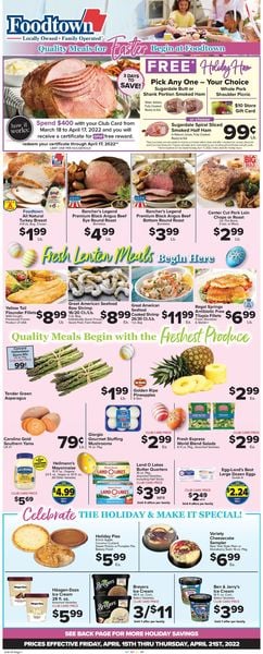 Catalogue Foodtown EASTER 2022 from 04/15/2022