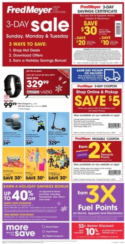 Catalogue Fred Meyer - Holiday Ad 2019 from 12/01/2019