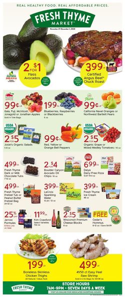 Catalogue Fresh Thyme Black Friday 2020 from 11/27/2020