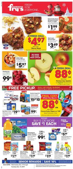 Catalogue Fry’s - Holiday Ad 2019 from 12/04/2019