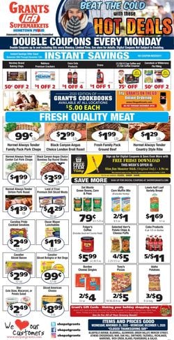 Catalogue Grant's Supermarket Black Friday 2020 from 11/25/2020