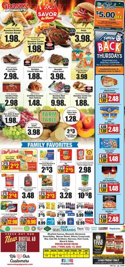 Catalogue Grant's Supermarket from 08/07/2024