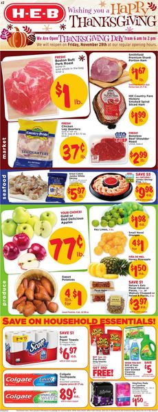 Catalogue H-E-B - Thanksgiving Ad 2019 from 11/20/2019