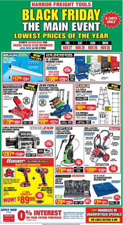 Catalogue Harbor Freight Black Friday 2020 from 11/27/2020