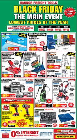 Catalogue Harbor Freight Black Friday 2020 from 11/27/2020