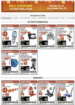 Catalogue Harbor Freight from 10/22/2023